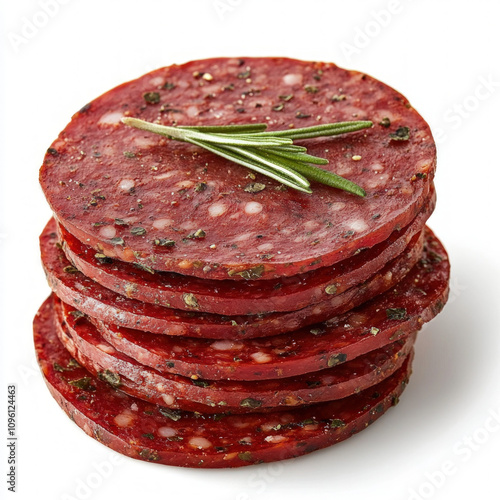 Pepperoni Slice Isolated