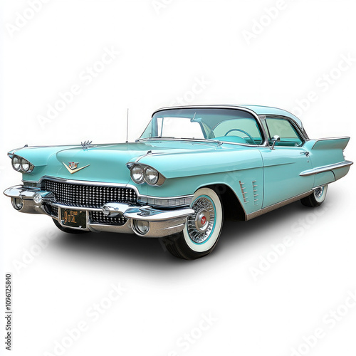 Vintage American Car Isolated