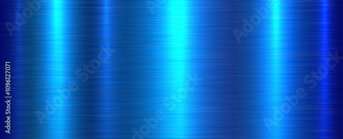 Bllue brushed metal texture background, shiny lustrous metallic 3d background.