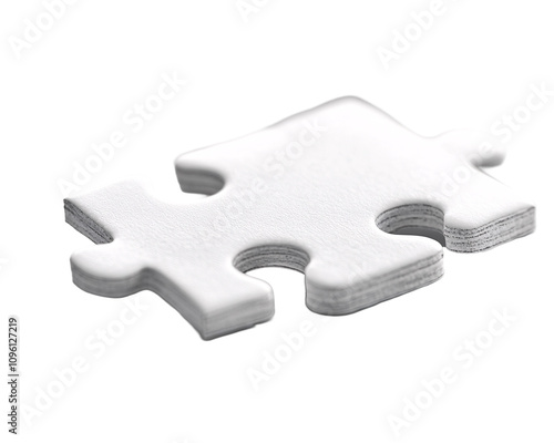 a white puzzle piece on a white background