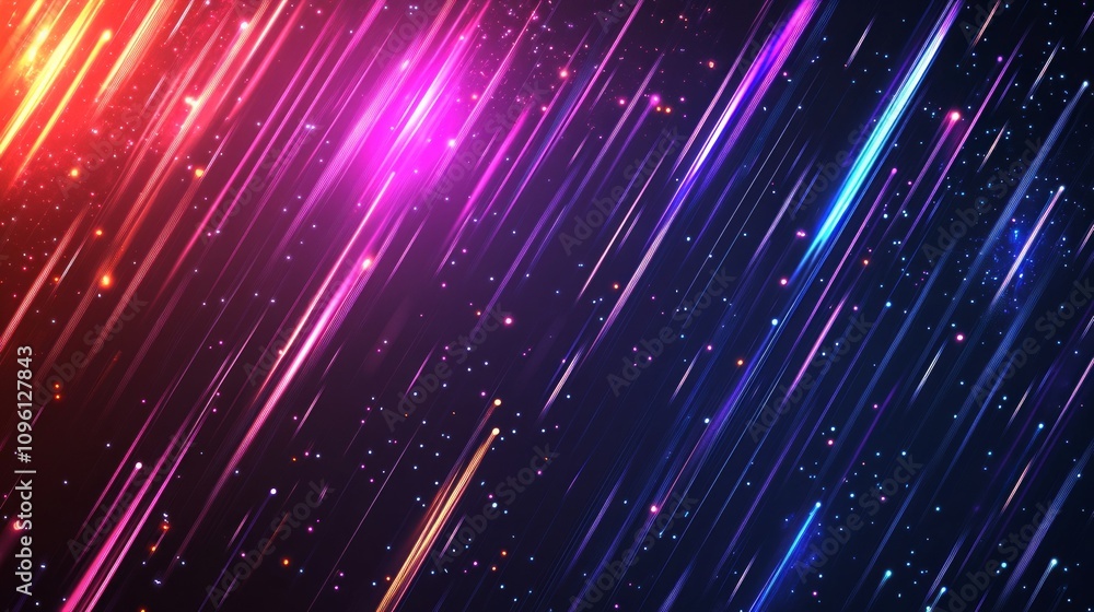 Fototapeta premium Abstract Glowing Lines Background Design