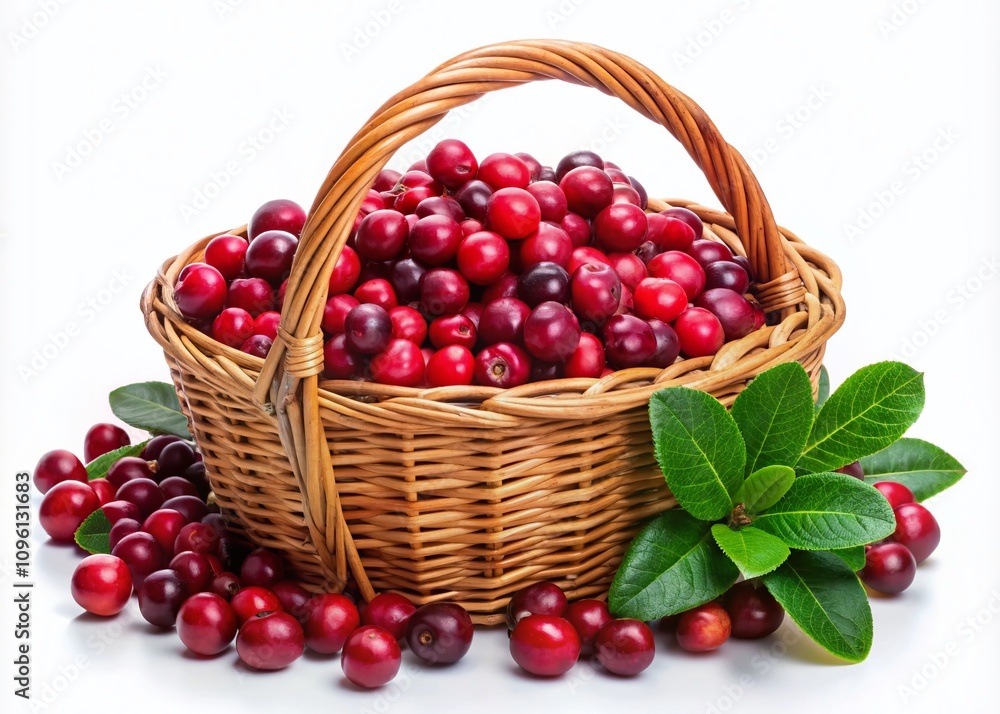 Fresh Cranberries in Wicker Basket - Healthy Harvest Fresh Cranberries in Wicker Basket - Healthy Harvest