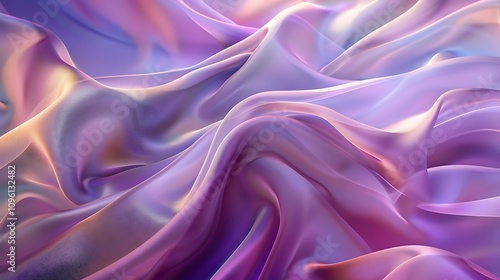 A flowing, abstract representation of soft, colorful fabric with gentle waves and gradients.