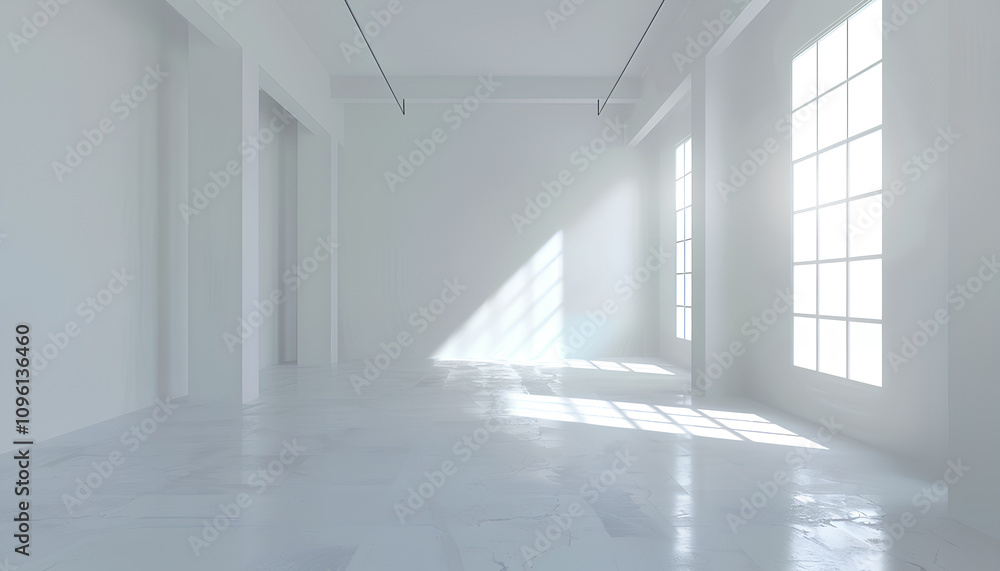 Modern bright interiors empty room Modern bright interiors empty room