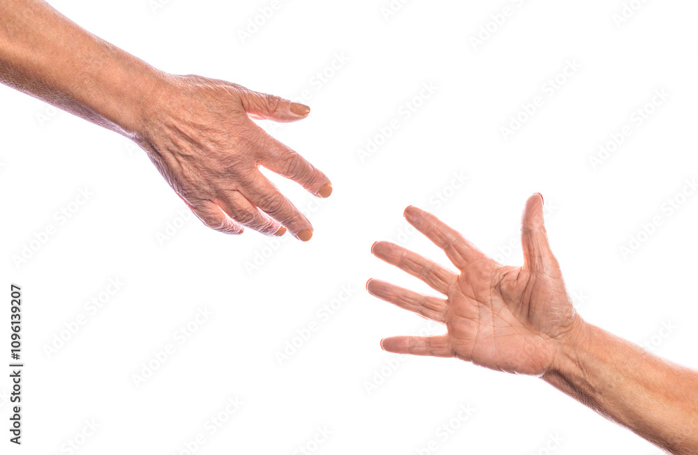 Help hands elderly holding together representing friendship, partnership, help and hope, donation. Helping old hand. Hand is helping older hand Help hands elderly holding together representing friendship, partnership, help and hope, donation. Helping old hand. Hand is helping older hand