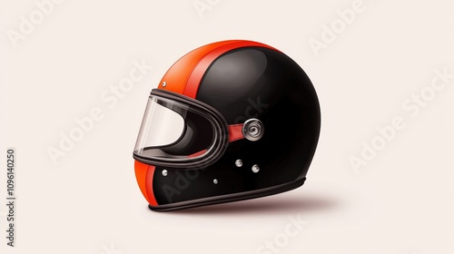 Racing helmet, white isolate background photo