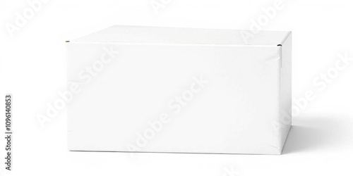 Wallpaper Mural Vector illustration of a white cardboard package box mockup for product packaging isolated on white background, white box, vector illustration, realistic Torontodigital.ca