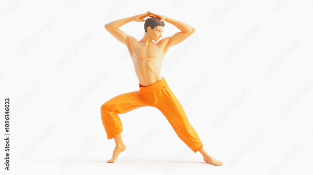 A stylized male figure in an athletic pose, showcasing flexibility and movement. A stylized male figure in an athletic pose, showcasing flexibility and movement.