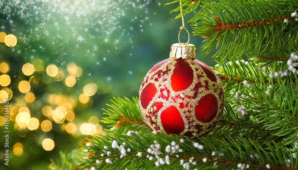 Festive Christmas Wallpaper Background Featuring a Decorative Xmas Ball Ornament Hung on a Lush Fir Tree with Elegant Lights and Seasonal Decorations, Perfect for Holiday Designs Festive Christmas Wallpaper Background Featuring a Decorative Xmas Ball Ornament Hung on a Lush Fir Tree with Elegant Lights and Seasonal Decorations, Perfect for Holiday Designs