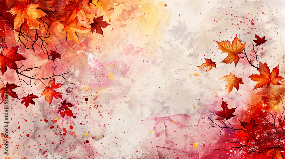 Autumn Background: A backdrop showcasing colorful autumn maple leaves, highlighting the beauty of fall foliage. Autumn Background: A backdrop showcasing colorful autumn maple leaves, highlighting the beauty of fall foliage.