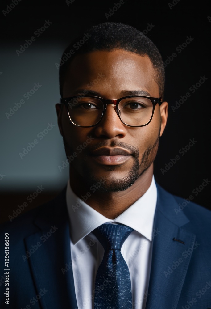 Handsome male with glasses portrait black businessman portrait Ultra realistic Photorealistic hyperdetailed photography soft light head and shoulders portrait cover Handsome male with glasses portrait black businessman portrait Ultra realistic Photorealistic hyperdetailed photography soft light head and shoulders portrait cover