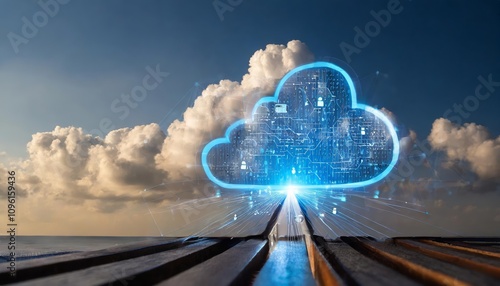 Cloud Computing Transfer: Big Data Sharing Across the Internet â€“ A Visionary Take on Futuristic Digital Technology Enhancing Data Exchange, Connectivity, and Information Security. photo