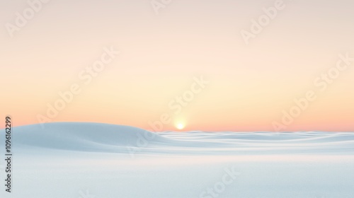 Verschneite Hügellandschaft bei Sonnenaufgang