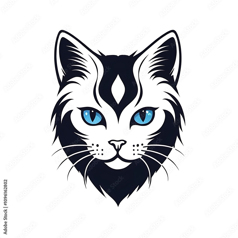 Obraz premium Cat logo isolated on white background 