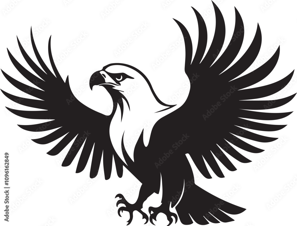 Obraz premium Creative Eagle Bird Logo Vectors: Silhouettes for Modern Designs