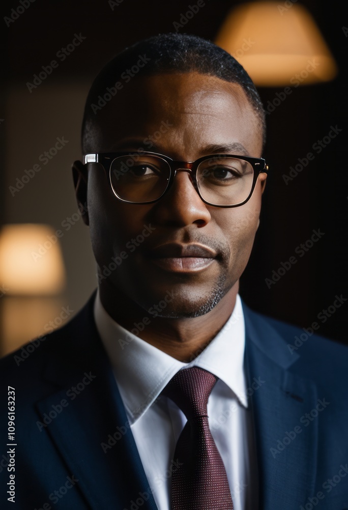 Portrait of a person in glasses black businessman portrait Ultra realistic Photorealistic hyperdetailed photography soft light head and shoulders portrait cover Portrait of a person in glasses black businessman portrait Ultra realistic Photorealistic hyperdetailed photography soft light head and shoulders portrait cover