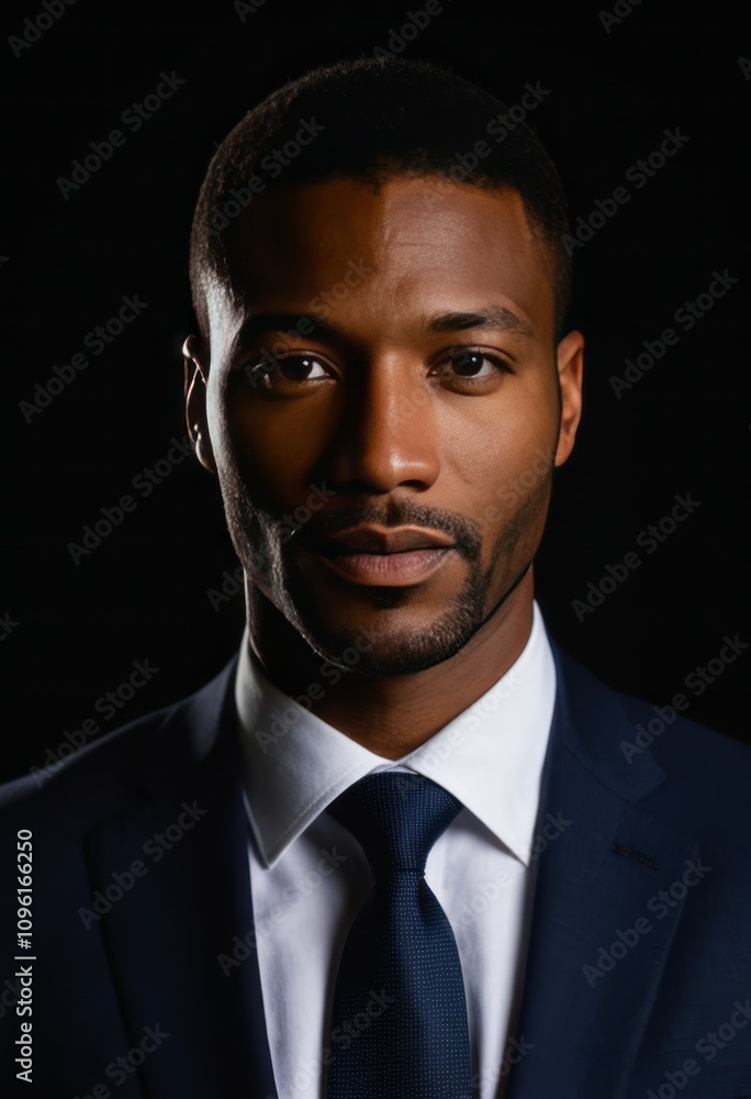 Professional portrait of a confident man, wearing a suit and tie, dark background, studio lighting, serious expression, high contrast, headshot, formal attire, business setting.
Professional portrait of a confident man, wearing a suit and tie, dark background, studio lighting, serious expression, high contrast, headshot, formal attire, business setting.