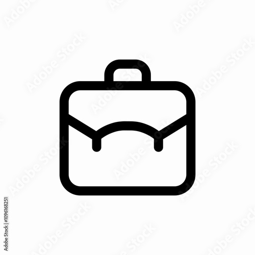 handbag portfolio icon sign vector