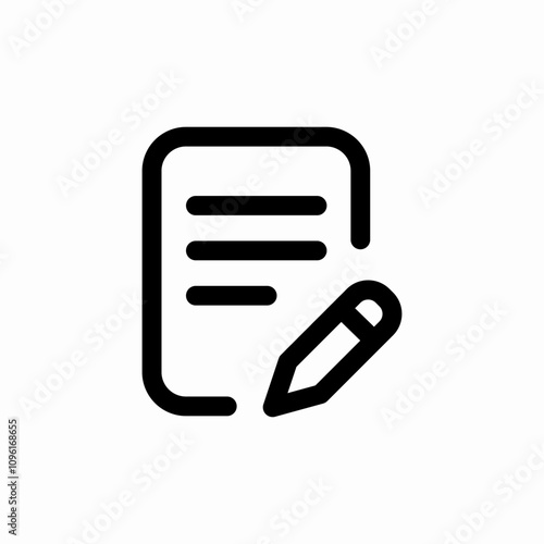 note text write icon sign vector