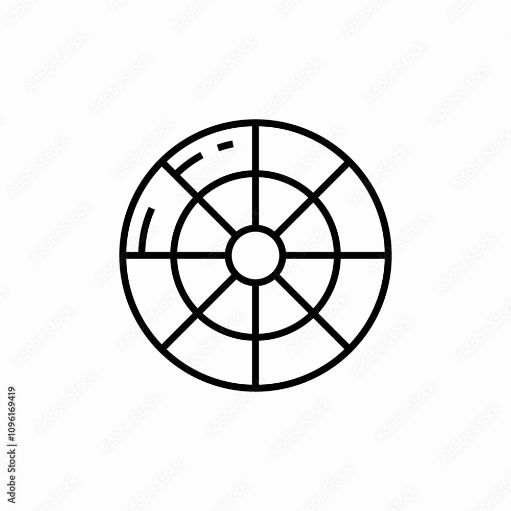 radar location icon sign vector radar location icon sign vector