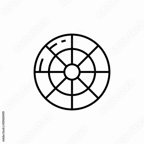 radar location icon sign vector