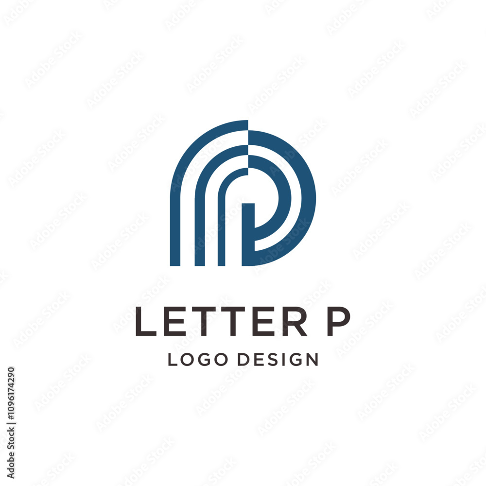 Initial letter p monogram, logo design template vector Initial letter p monogram, logo design template vector