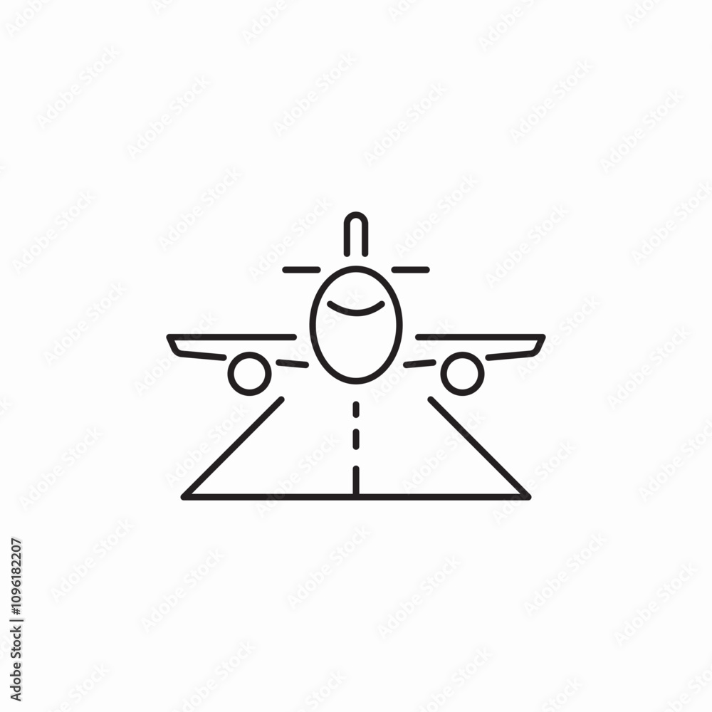 airplane ranway icon sign vector airplane ranway icon sign vector