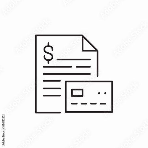 bank statement icon sign vector