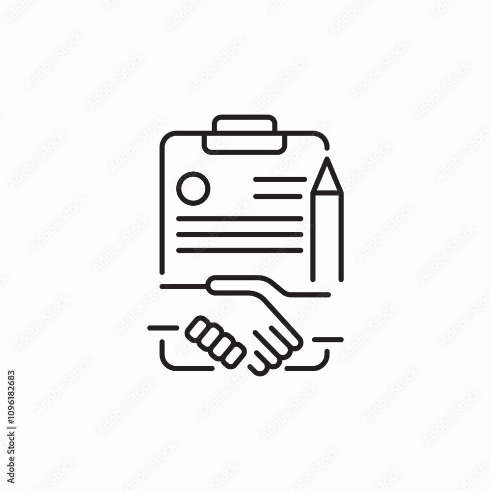 contract deal handshake icon sign vector contract deal handshake icon sign vector