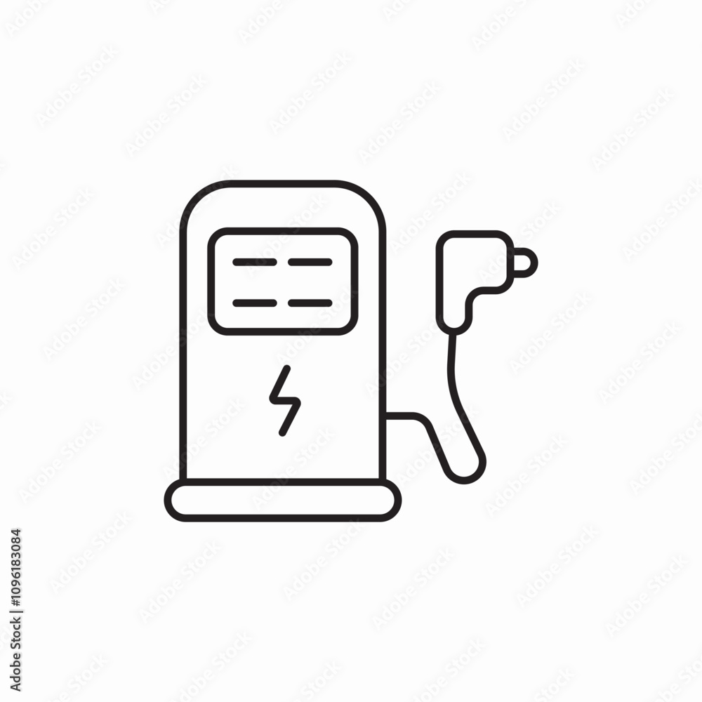 electricity petrol station icon sign vector electricity petrol station icon sign vector