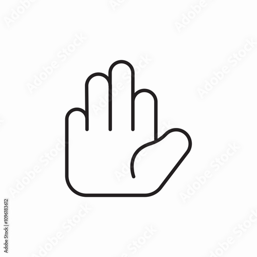 hand stop gesture icon sign vector