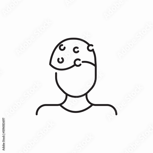 head dandruff icon sign vector