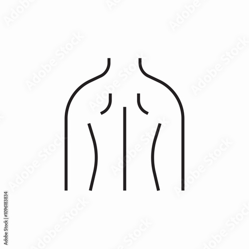 human back icon sign vector