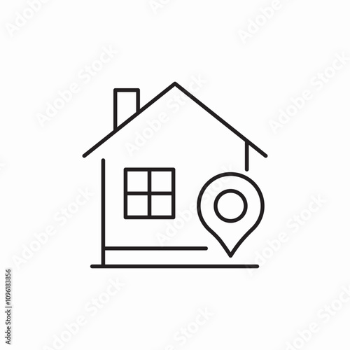 house location icon sign vector