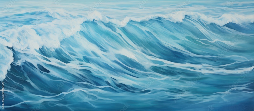 Vibrant Ocean Waves Creating Texture and Depth in Shades of Blue and White for Natural Beauty and Serenity Illustrations Vibrant Ocean Waves Creating Texture and Depth in Shades of Blue and White for Natural Beauty and Serenity Illustrations