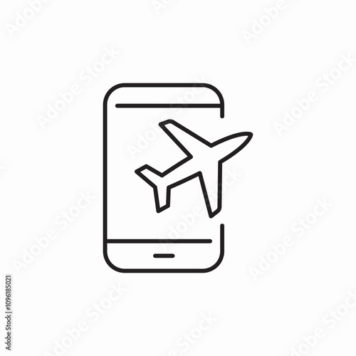 phone online flight book icon sign vector