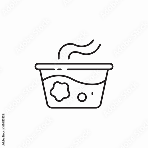 spa hot water basin icon sign vector