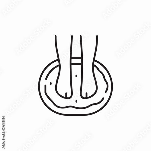 spa basin legs icon sign vector