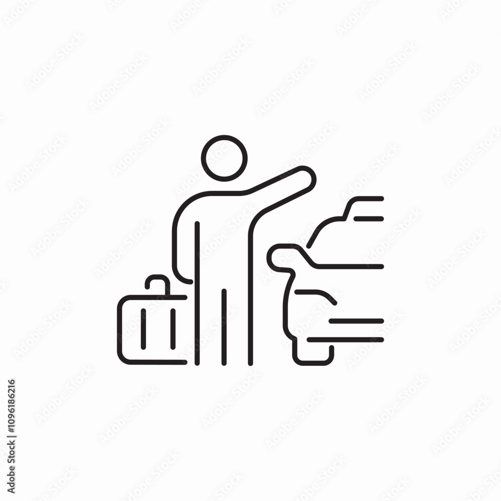 taxi stop icon sign vector taxi stop icon sign vector