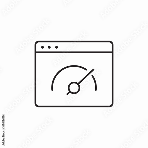 website speed performance icon sign vector