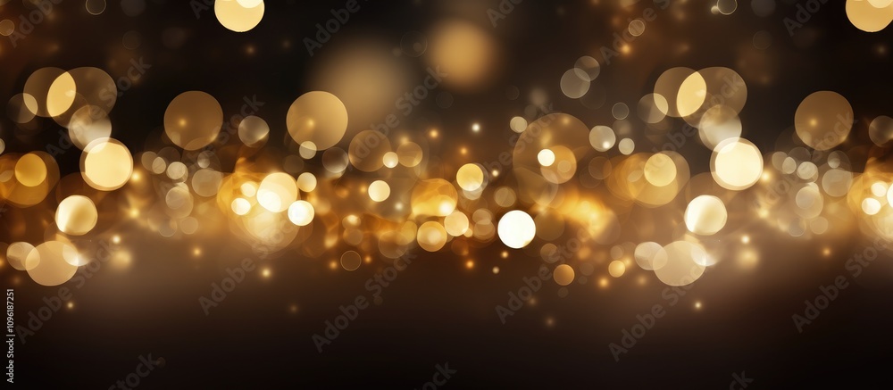 Golden bokeh lights creating a shimmering background with soft glows and blurred effects ideal for festive or elegant design projects. Golden bokeh lights creating a shimmering background with soft glows and blurred effects ideal for festive or elegant design projects.