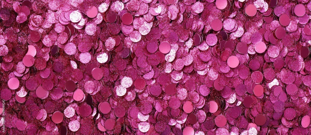 Obraz premium Sparkling pink glitter texture closeup background ideal for festive decorations and creative design projects