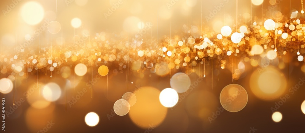 Elegant abstract golden bokeh background with shimmering lights creating a festive and luxurious atmosphere for various design projects Elegant abstract golden bokeh background with shimmering lights creating a festive and luxurious atmosphere for various design projects