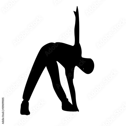 illustration de personne, homme et femme pratiquant activité de fitness, silhouette noire