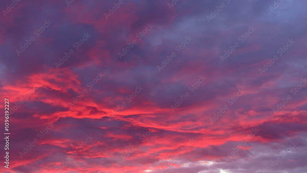 Beautiful sunset in the clouds