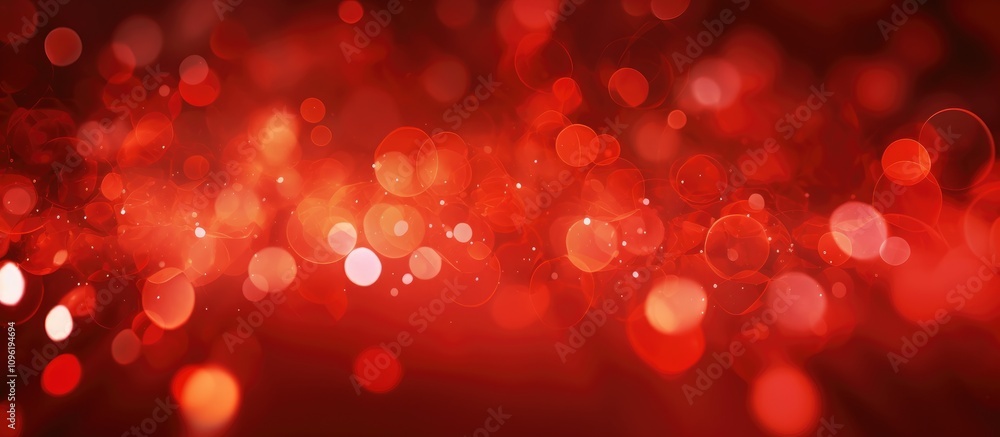 Vibrant red bokeh background with luminous circular spots creating a colorful and defocused luminous effect for artistic themes. Vibrant red bokeh background with luminous circular spots creating a colorful and defocused luminous effect for artistic themes.