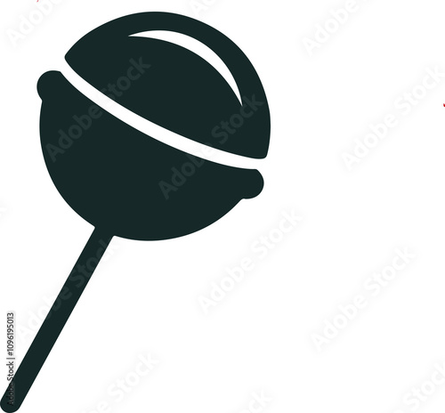 Wallpaper Mural Black and white silhouette vector lollipop  Torontodigital.ca