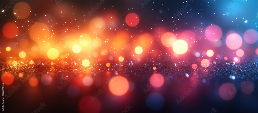 Colorful bokeh lights creating a vibrant abstract background for creative designs and festive celebrations Colorful bokeh lights creating a vibrant abstract background for creative designs and festive celebrations