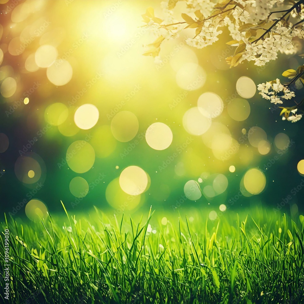 Obraz premium spring garden backdrop