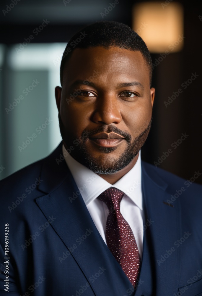 Portrait of a confident man, wearing a navy blue suit, burgundy tie, soft lighting, professional setting, sharp focus, modern business attire, serious expression.
Portrait of a confident man, wearing a navy blue suit, burgundy tie, soft lighting, professional setting, sharp focus, modern business attire, serious expression.